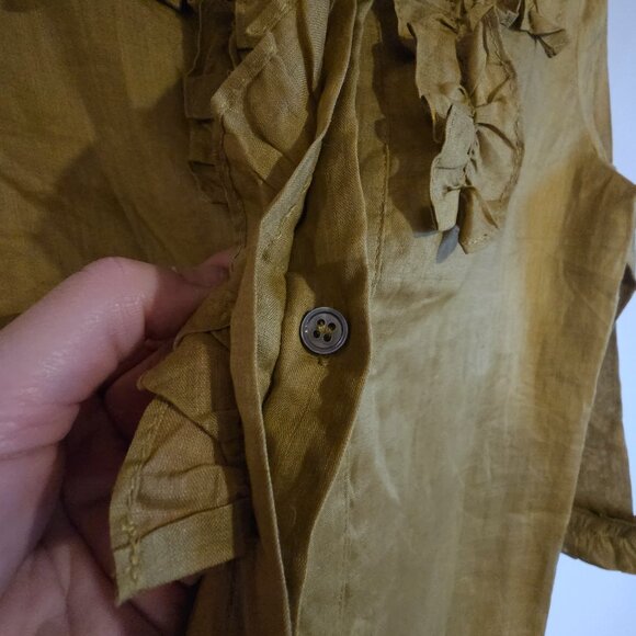 Max Mara Green Silk and Linen Dress - Picture 7 of 12